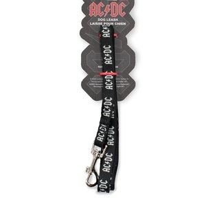 Perri’s ACDC Dog Leash Black & White Licensed Logo Size Large